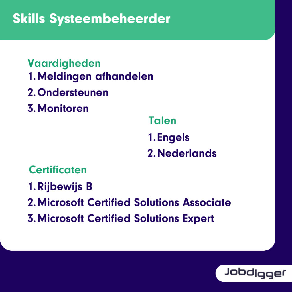 skills systeembeheerder ontwikkelingen it branche arbeidsmarkt