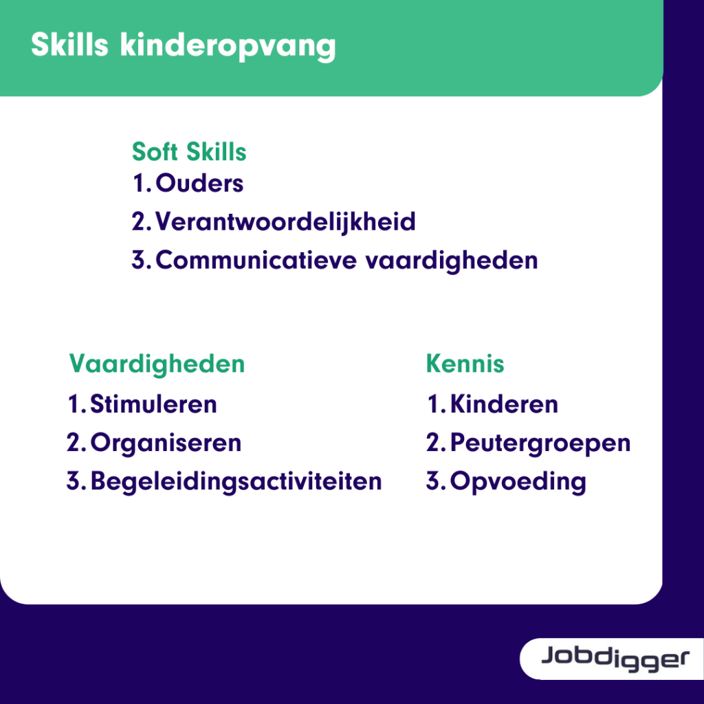 Skills die je nodig hebt om in de kinderopvang te werken
