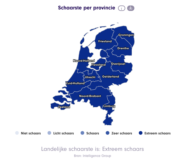 schaarste in de reisbranche